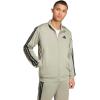 imageadidas mens Essentials Warmup 3stripes Track TopSilver Pebble