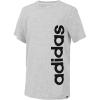 imageAdidas Boys Short Sleeve Linear Logo TShirtLight Heather Grey Core