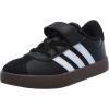 imageAdidas UnisexChild Vl Court 30 Elastic Lace amp StrapBlackWhiteBlack