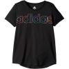 imageadidas Girls Short Sleeve Scoop Neck Tee TShirtBlack Linear Ombre