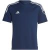 imageadidas Kids Boys Tiro23 V Neck Short Sleeve Jersey Soccer Cleats  BlueTeam Navy BlueWhite