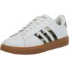 imageadidas Mens Grand Court 20 ShoeWhiteOlive StrataPutty Grey