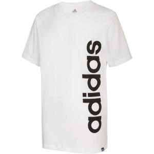 imageAdidas Boys Short Sleeve Linear Logo TShirtWhite Core
