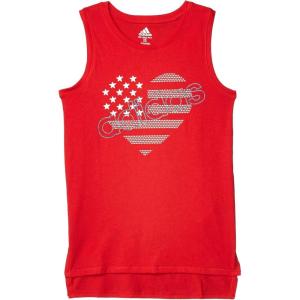 imageAdidas Girls Sleeveless Tee Tank TopMuscle Tee Bright Red