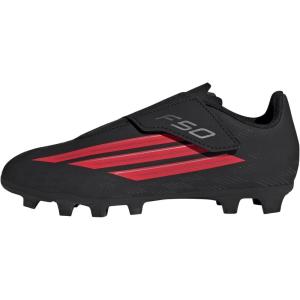 imageAdidas UnisexChild F50 Club Hook amp Loop Firm GroundMulti GroundBlackLucid RedBlack