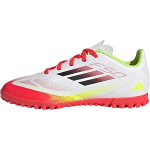 imageAdidas UnisexChild F50 Club TurfWhiteBlackSolar Yellow