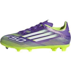imageAdidas UnisexChild F50 League Firm GroundMulti Ground Soccer Cleats Little KidBig KidPurple RushWhiteLucid Lemon