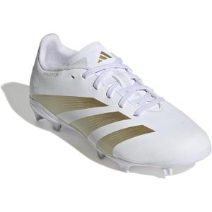 imageAdidas UnisexChild League Predator Firm GroundWhiteGold MetallicSandy Beige Metallic