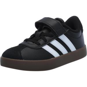 imageAdidas UnisexChild Vl Court 30 Elastic Lace amp StrapBlackWhiteBlack