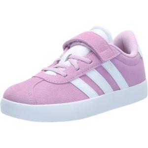 imageAdidas UnisexChild Vl Court 30 Elastic Lace amp StrapBliss LilacWhiteGrey