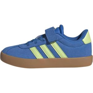 imageAdidas UnisexChild Vl Court 30 Elastic Lace amp StrapBright RoyalPulse LimeGum