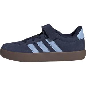 imageAdidas UnisexChild Vl Court 30 Elastic Lace amp StrapNight IndigoClear SkyGum