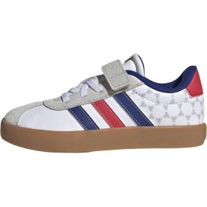 imageAdidas UnisexChild Vl Court 30 Elastic Lace amp StrapWhitePure RubyMystery Ink