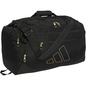 imageadidas Defender 5 Duffel Bag  Premium Duffle for Sports Gym amp TravelBlackGold Metallic