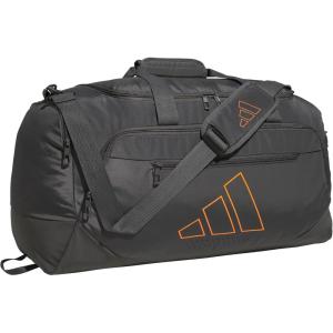 imageadidas Defender 5 Duffel Bag  Premium Duffle for Sports Gym amp TravelGrey SixPure Orange