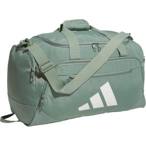 imageadidas Defender 5 Duffel Bag  Premium Duffle for Sports Gym amp TravelSilver GreenWhite