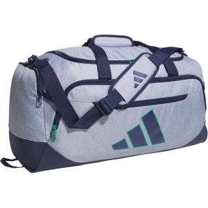 imageadidas Defender 5 Duffel Bag  Premium Duffle for Sports Gym amp TravelTwill GreyDark BlueSemi Court Green
