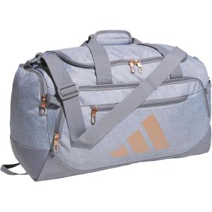 imageadidas Defender 5 Duffel Bag  Premium Duffle for Sports Gym amp TravelTwill GreyRose Gold