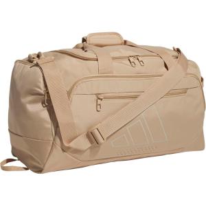 imageadidas Defender 5 Duffel Bag  Premium Duffle for Sports Gym amp TravelWarm Sandstone BeigeWonder Alumina Grey
