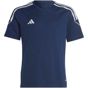 imageadidas Kids Boys Tiro23 V Neck Short Sleeve Jersey Soccer Cleats  BlueTeam Navy BlueWhite