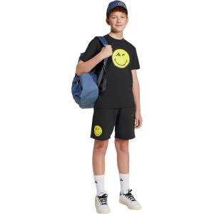 imageadidas Originals Boys Smiley World Graphics TShirtBlackBright YellowCarbonWhite