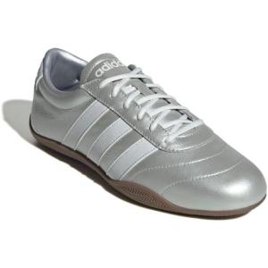 imageadidas Womens Grand Court Lo SneakersSilver MetallicCrystal WhiteGum