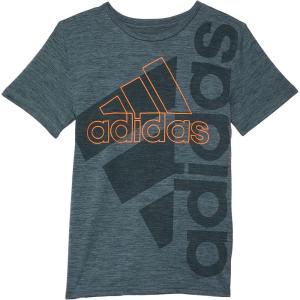 imageadidas babyboys Short Sleeve Patriotic USA Flag Logo TeeBlue Oxide Heather