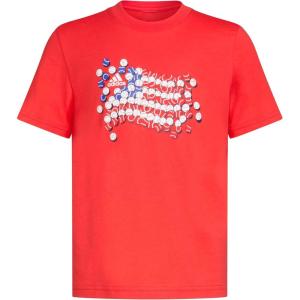 imageadidas babyboys Short Sleeve Patriotic USA Flag Logo TeeBright Red