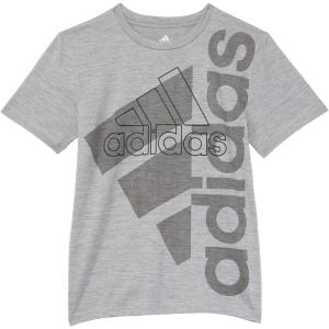 imageadidas babyboys Short Sleeve Patriotic USA Flag Logo TeeGrey Heather