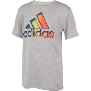imageadidas babyboys Short Sleeve Patriotic USA Flag Logo TeeMedium Grey