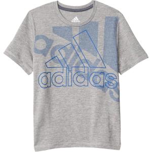 imageadidas babyboys Short Sleeve Patriotic USA Flag Logo TeeStatement Bos Grey Heather
