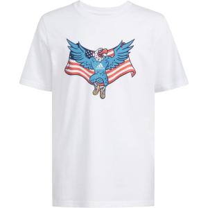 imageadidas babyboys Short Sleeve Patriotic USA Flag Logo TeeWhite Eagle
