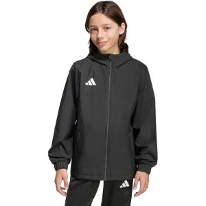 imageadidas boys Entrada 26 All Weather JacketBlackWhite