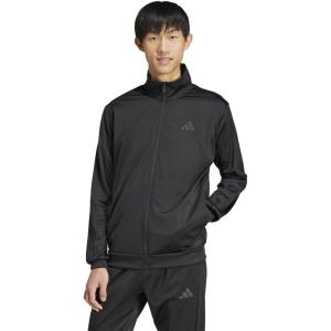 imageadidas mens Essentials Warmup 3stripes Track TopBlackBlack