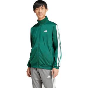 imageadidas mens Essentials Warmup 3stripes Track TopCollegiate Green