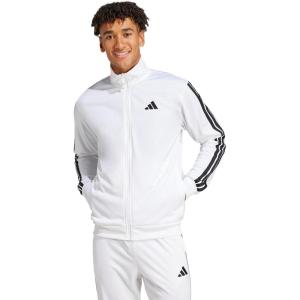 imageadidas mens Essentials Warmup 3stripes Track TopWhite