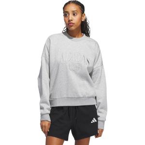 imageadidas womens Cozy Holiday Graphic SweatshirtMedium Grey Heather
