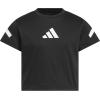 imageAdidas Girls Zne Cropped Fitted TShirtBlackWhite