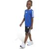 imageadidas Boys Short Sleeve 3Stripe Soccer Tee Shirt and Short SetTeam Royal Blue