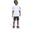 imageadidas Boys Short Sleeve 3Stripe Soccer Tee Shirt and Short SetWhite