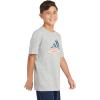 imageadidas Boys Short Sleeve Cotton USA Graphic TShirtGrey Heather Flag