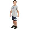 imageadidas Boys Short Sleeve Cotton USA Graphic TShirtGrey Heather Flag