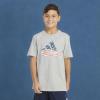 imageadidas Boys Short Sleeve Cotton USA Graphic TShirtGrey Heather Flag
