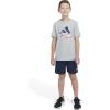 imageadidas Boys Short Sleeve Cotton USA Graphic TShirtGrey Heather With Red
