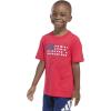 imageadidas Boys Short Sleeve Tiger Camo Bos Cotton Tee T ShirtRedNavy