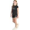 imageadidas Girls Short Sleeve Scoop Neck Tee TShirtBlack With Multicolor