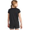 imageadidas Girls Short Sleeve Scoop Neck Tee TShirtBlack With Multicolor