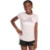 imageadidas Girls Short Sleeve Scoop Neck Tee TShirtClear Pink Heather