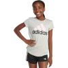 imageadidas Girls Short Sleeve Scoop Neck Tee TShirtGrey Heather With Pink