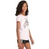 imageadidas Girls Short Sleeve Scoop Neck Tee TShirtLight Pink W Butterflies